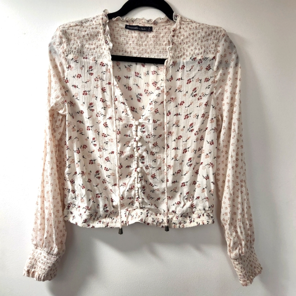 #BOGO Abercrombie & Fitch lightweight floral summer  blouse size small
